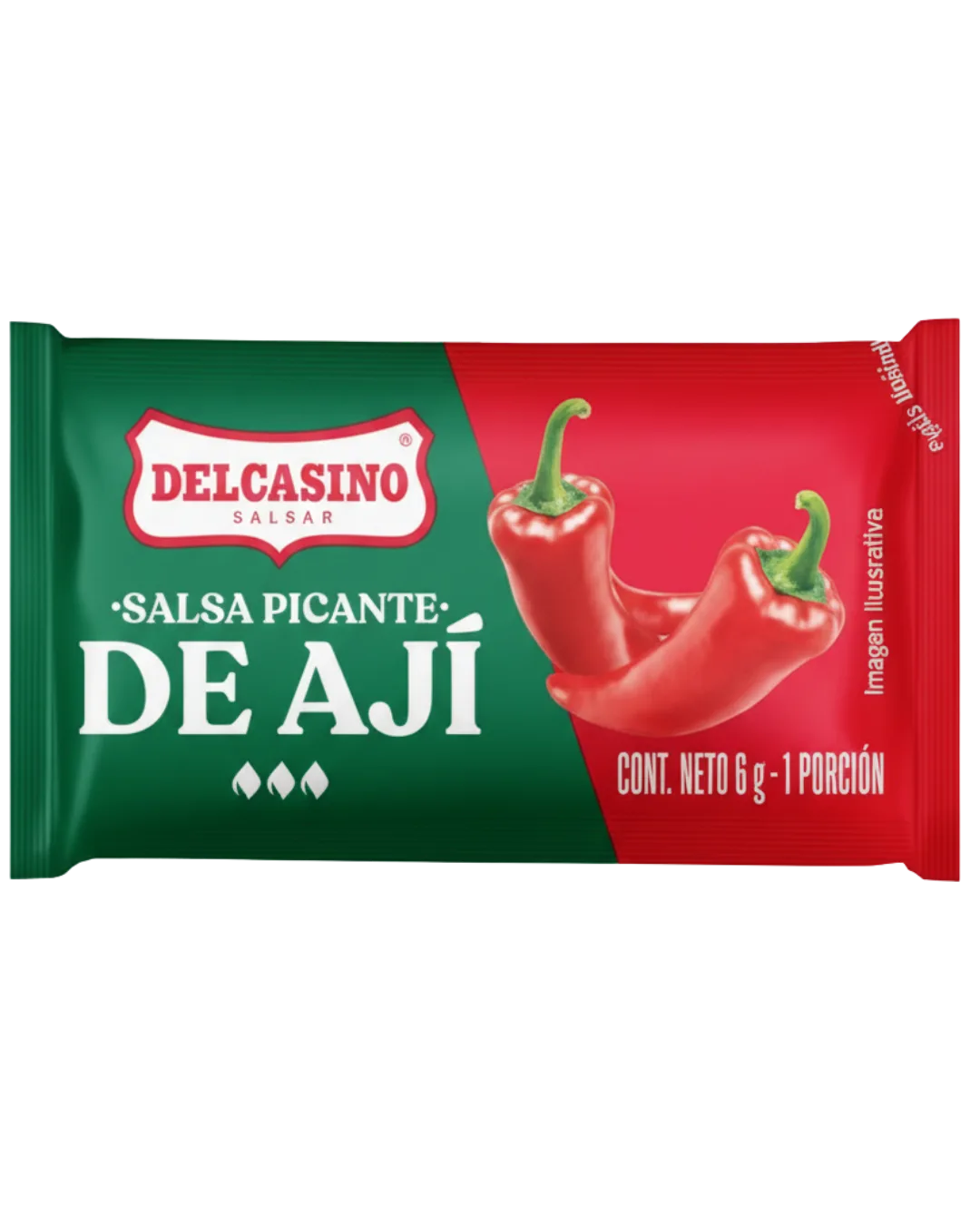 Salsa de ají DELCASINO sobres x 100  6 gr